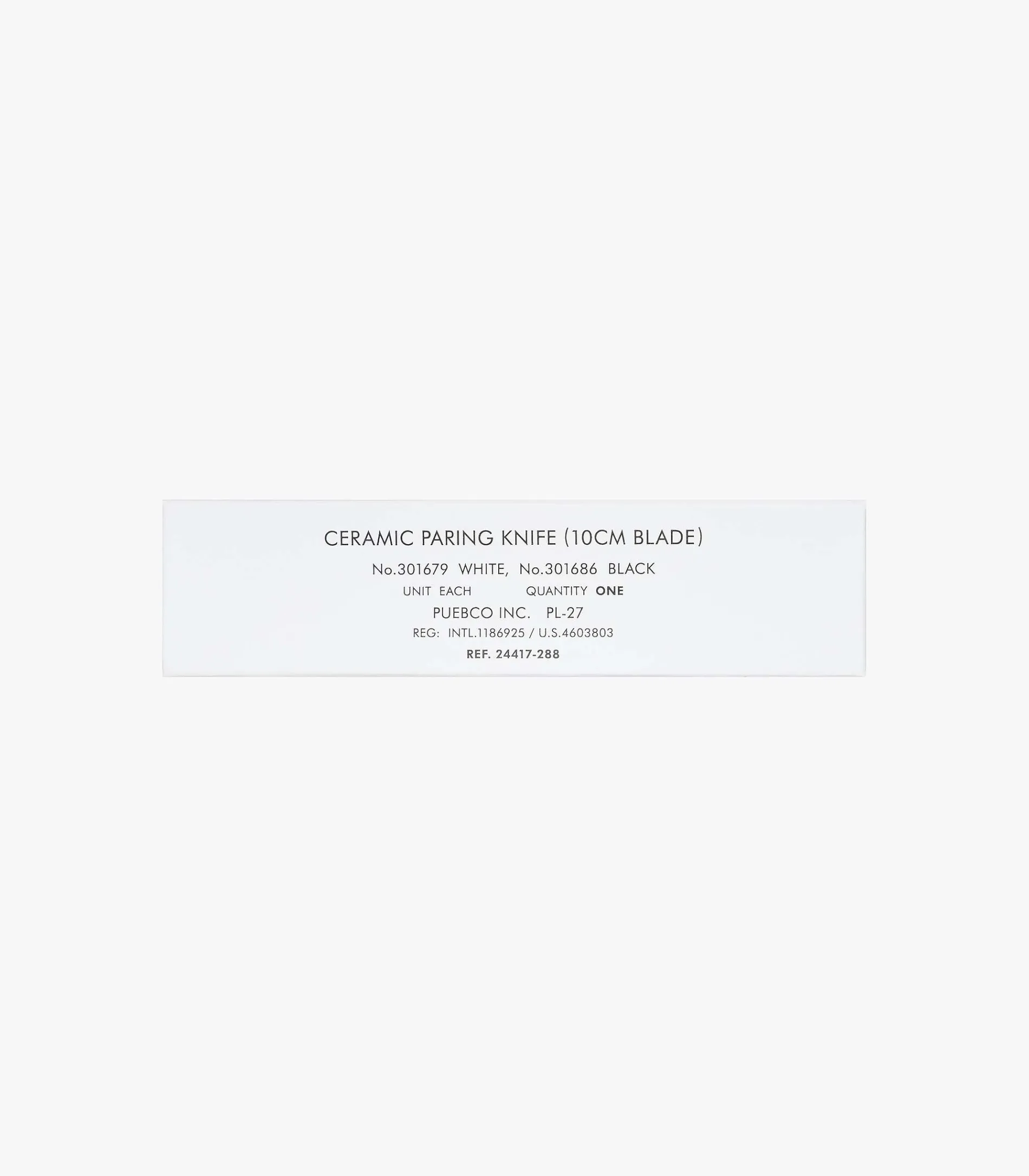 Puebco Ceramic Paring Knife Black